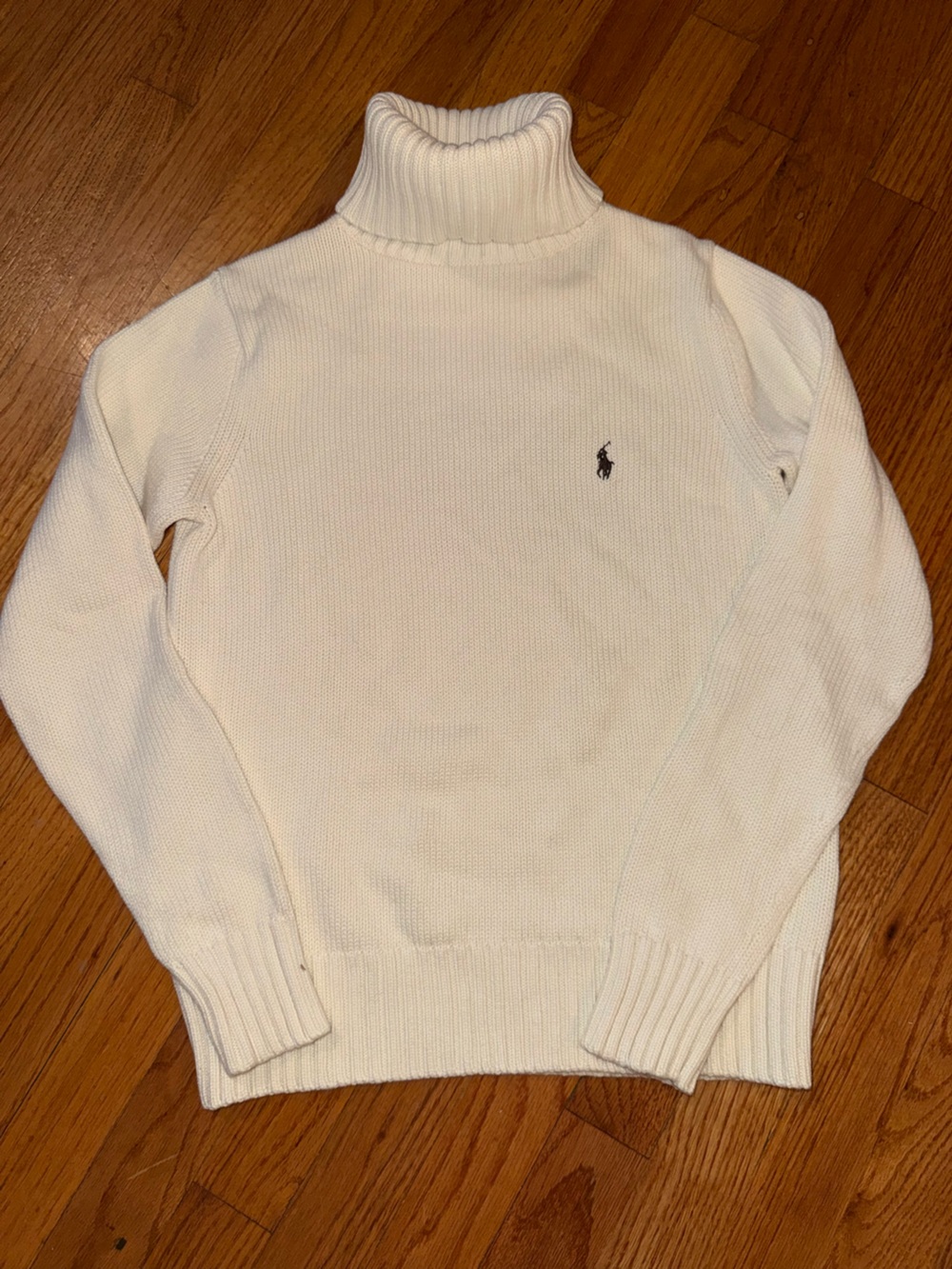 Polo by Ralph Lauren Off-White Turtleneck Sweater NWOT Vintage Y2K